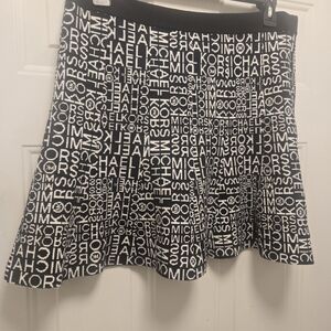 Michael Kors Black and White Women's Skirt